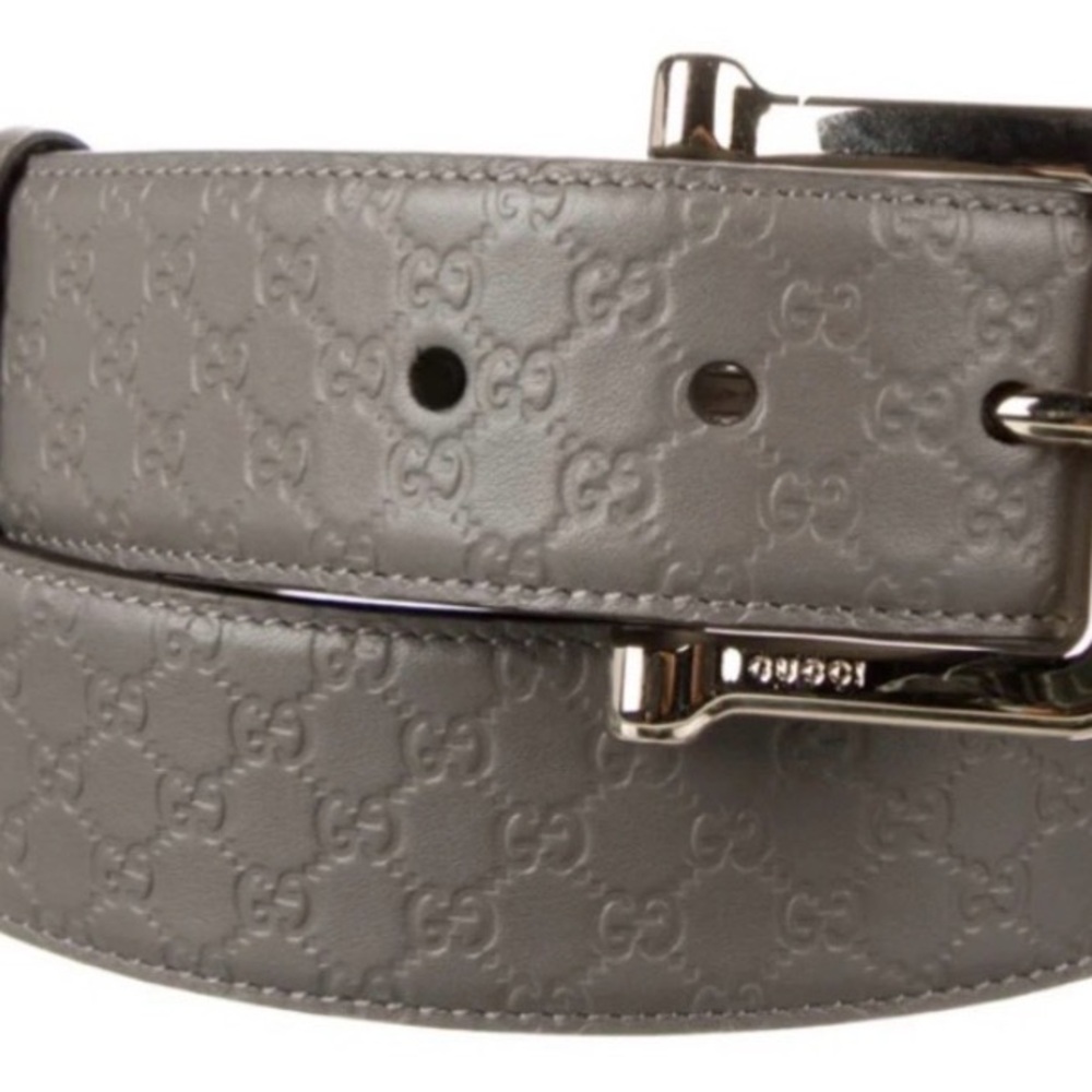 Gucci Taupe Embossed Leather Belt Bag